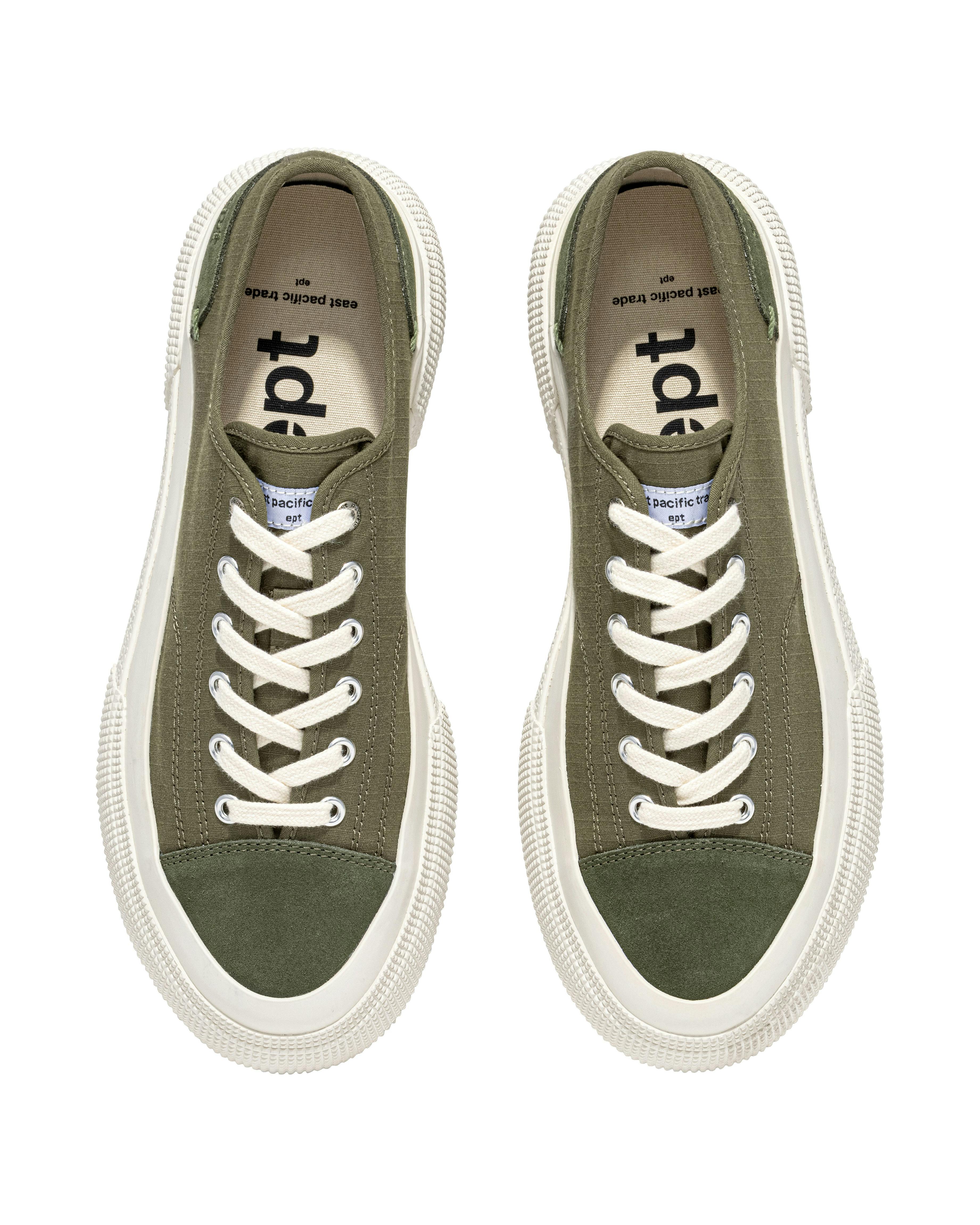 ◆ept◆ SOHO MOSS 5001586221 EPT Soho Suede and Ripstop Sneaker - Moss | Casual Sneakers